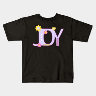 Joy in blue and pink Kids T-Shirt